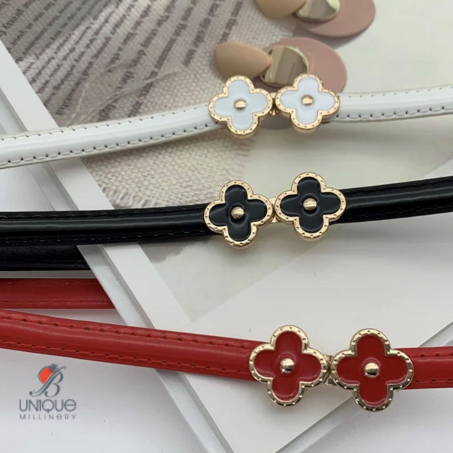 Hat Band - Designer 1cm Adjustable - Faux Leather - AU