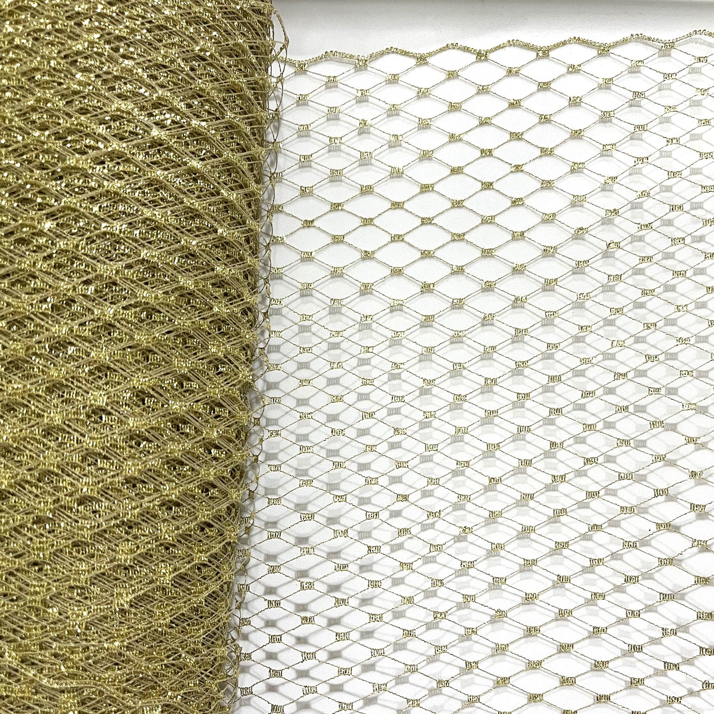 9" Metallic Gold Veiling