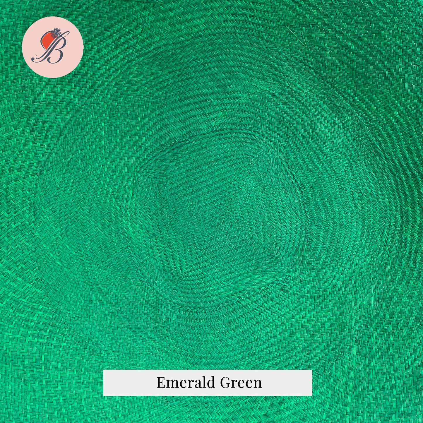 emerald green large plain 23" buntal mats