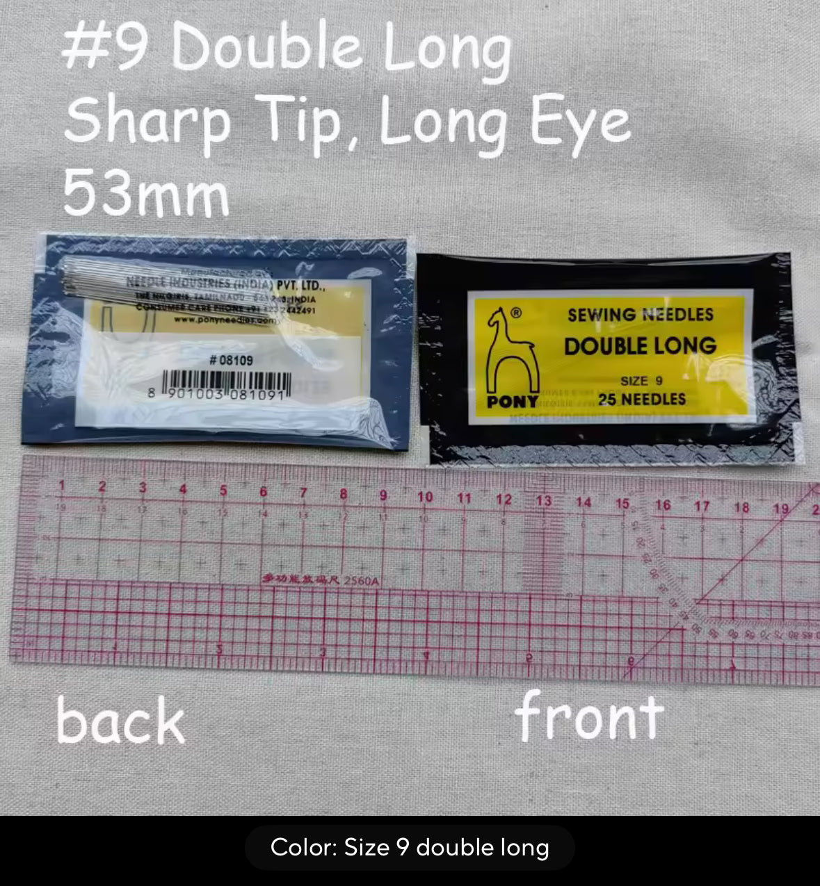 Double Long Sewing Needles - AU