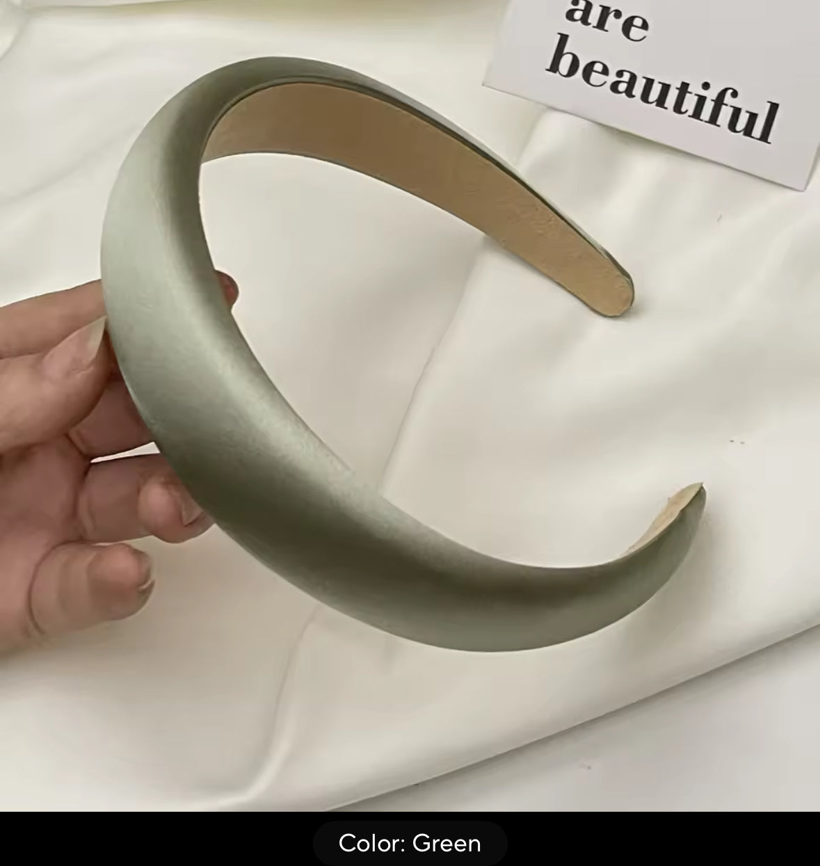 Satin Slightly Padded Headbands - AU