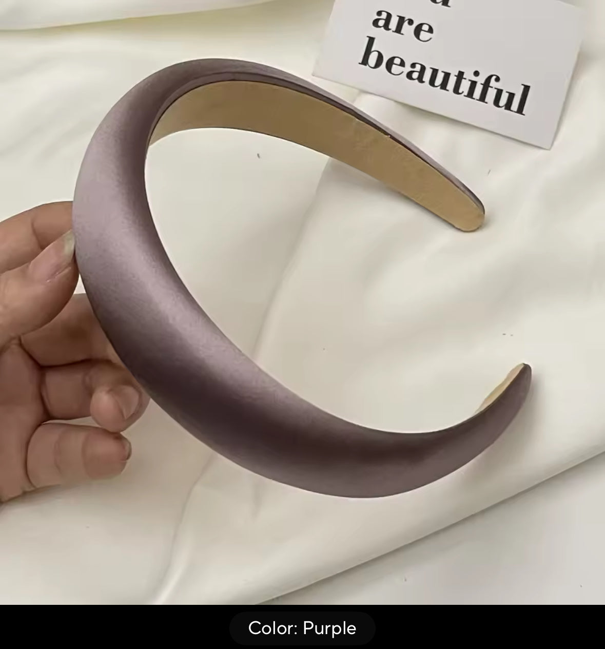Satin Slightly Padded Headbands - AU