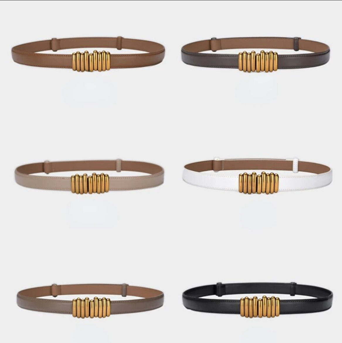 Hat Band - Luxury Split Leather Adjustable with Bronze Double Buckle - AU