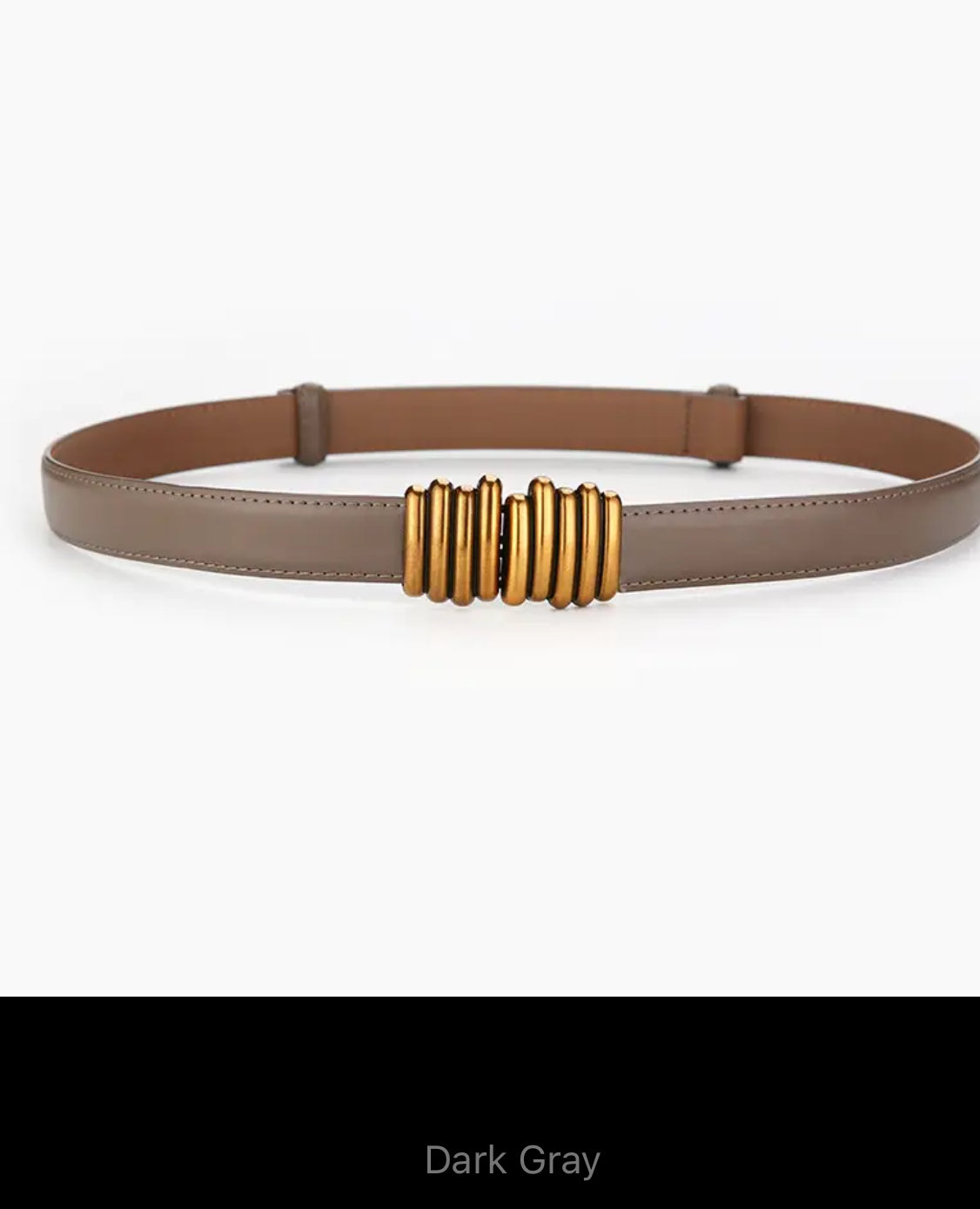 Hat Band - Luxury Split Leather Adjustable with Bronze Double Buckle - AU