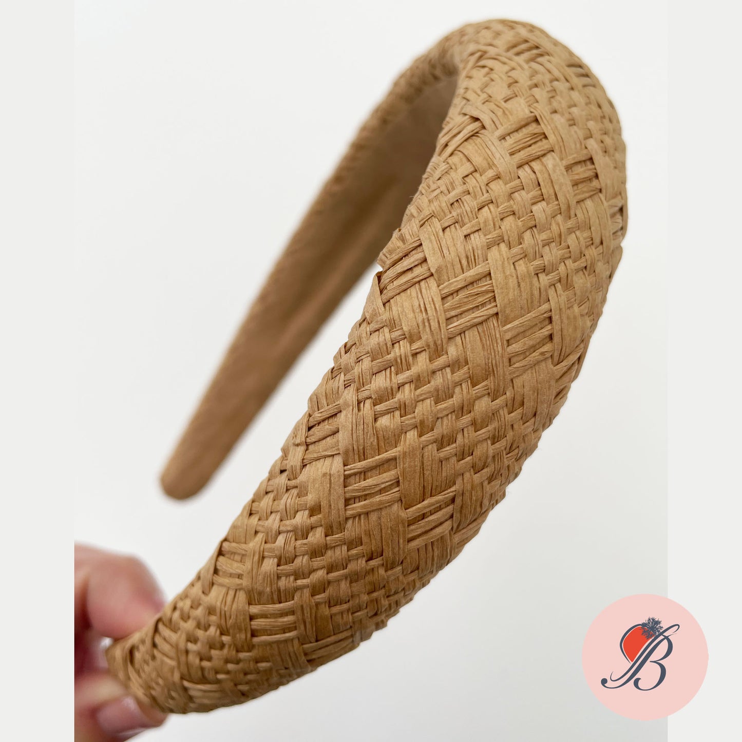 Woven Paper Straw Padded Headbands - UK