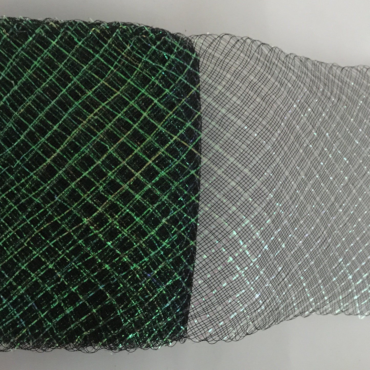 black & green 6" / 16cm Metallic Criss Cross Crinoline with Draw-String