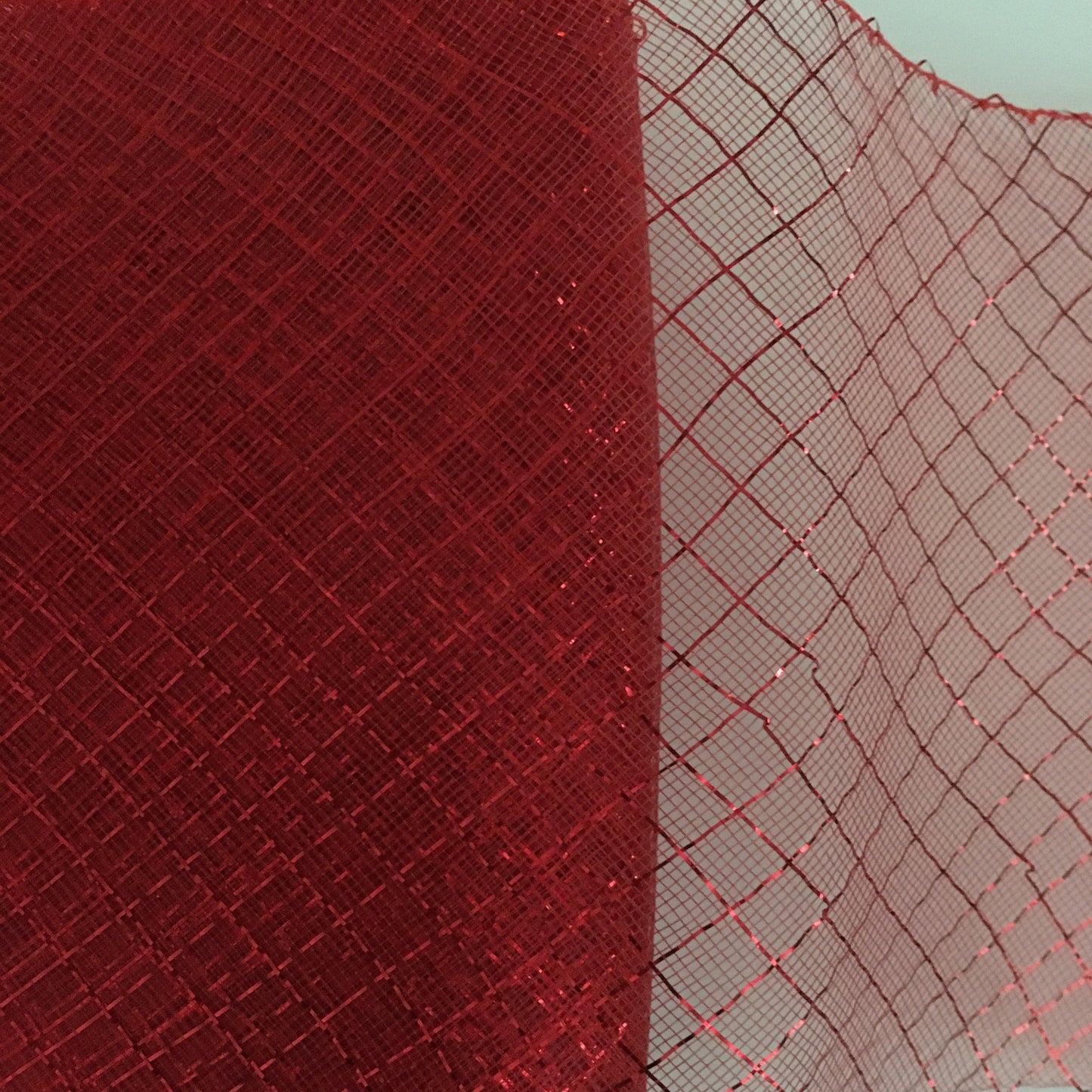 double red 6" / 16cm Metallic Criss Cross Crinoline with Draw-String