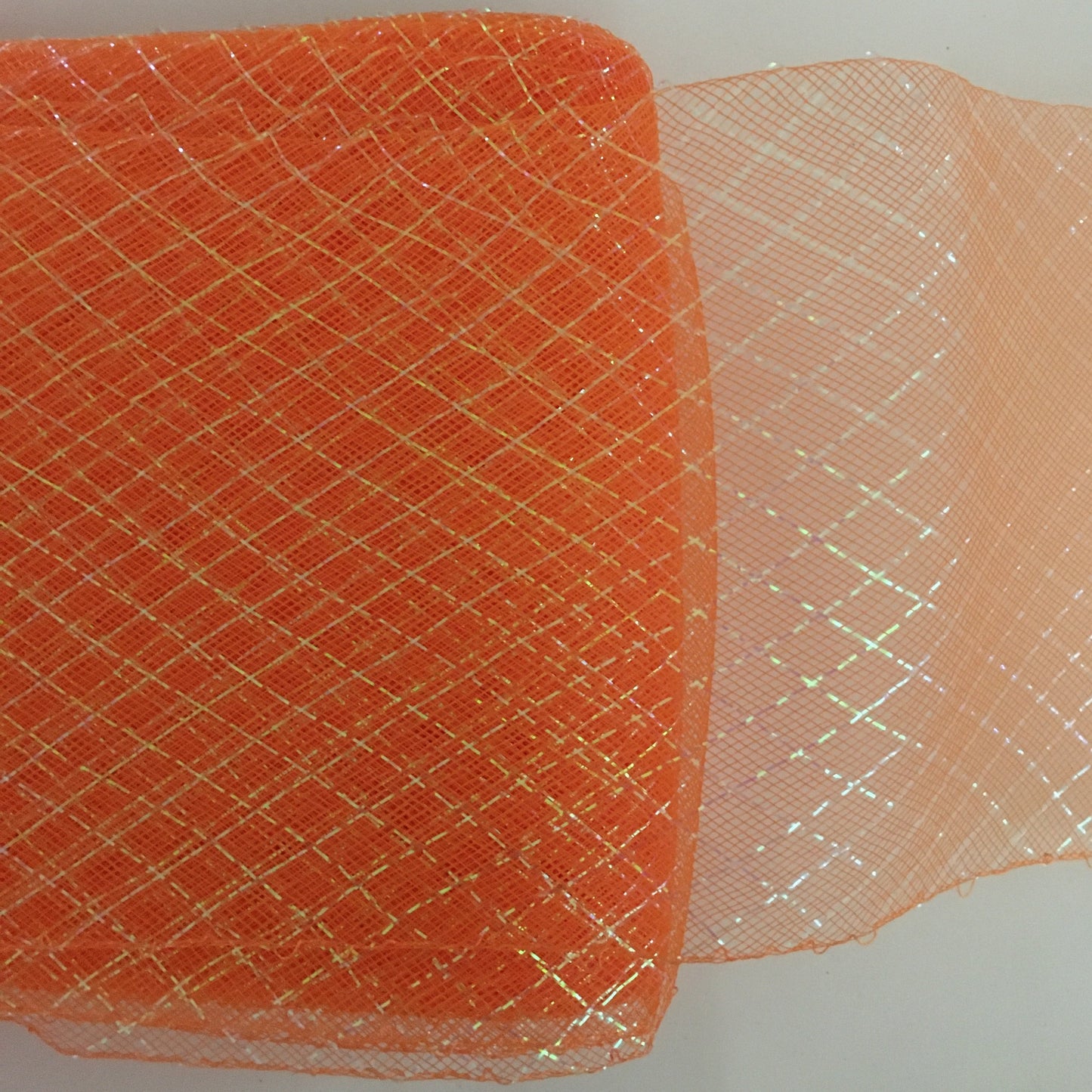 orange 6" / 16cm Metallic Criss Cross Crinoline with Draw-String