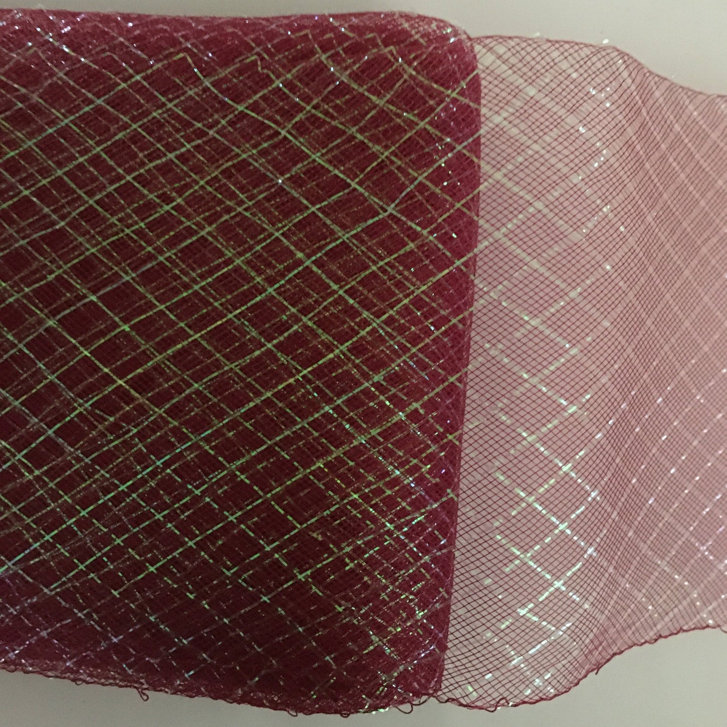 burgundy 6" / 16cm Metallic Criss Cross Crinoline with Draw-String