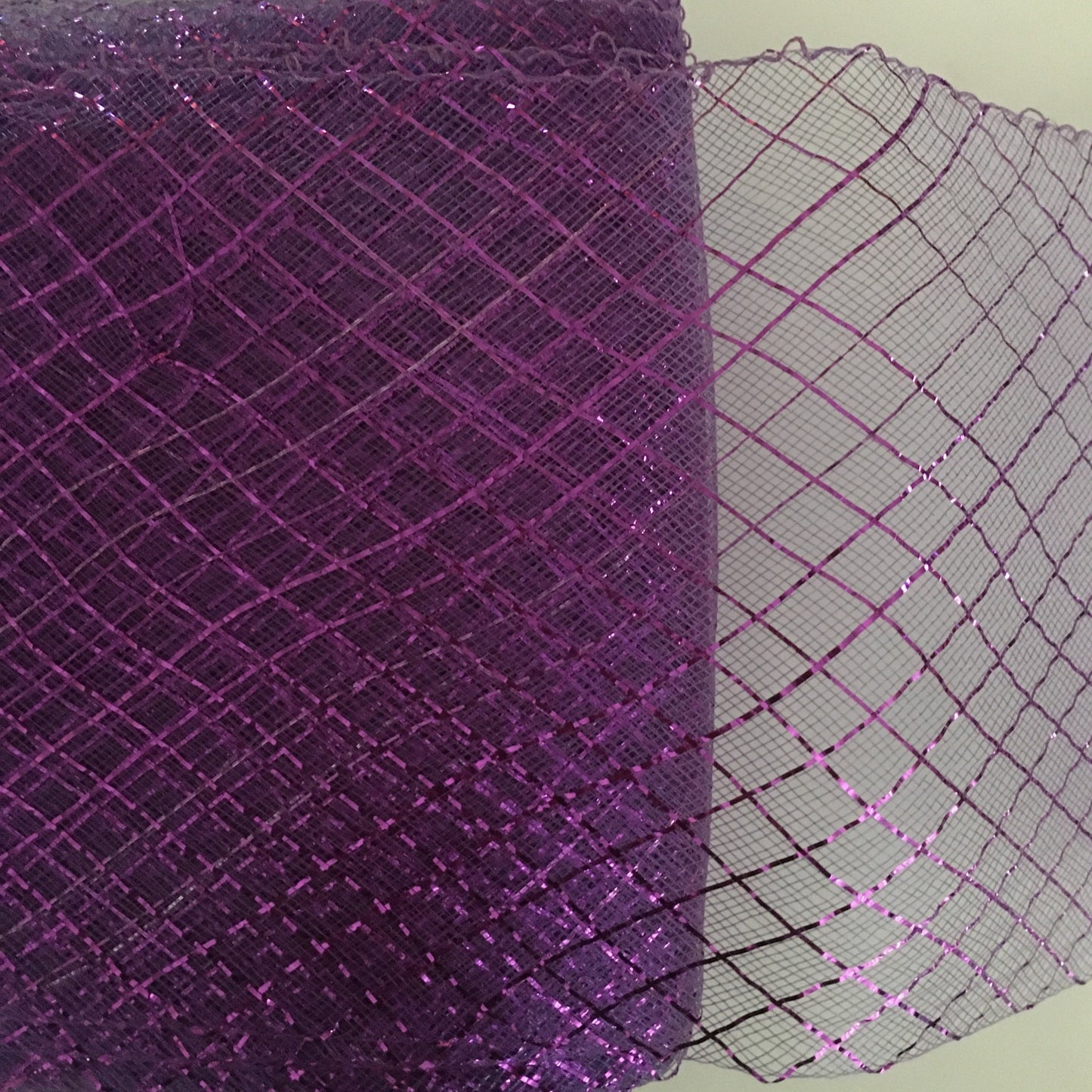 purple 6" / 16cm Metallic Criss Cross Crinoline with Draw-String