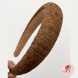 Woven Paper Straw Padded Headbands - UK
