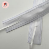 ends of white  adjustable sweatbands
