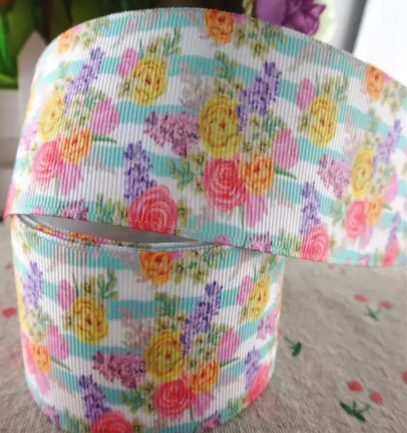 Floral Grosgrain Ribbon - AU