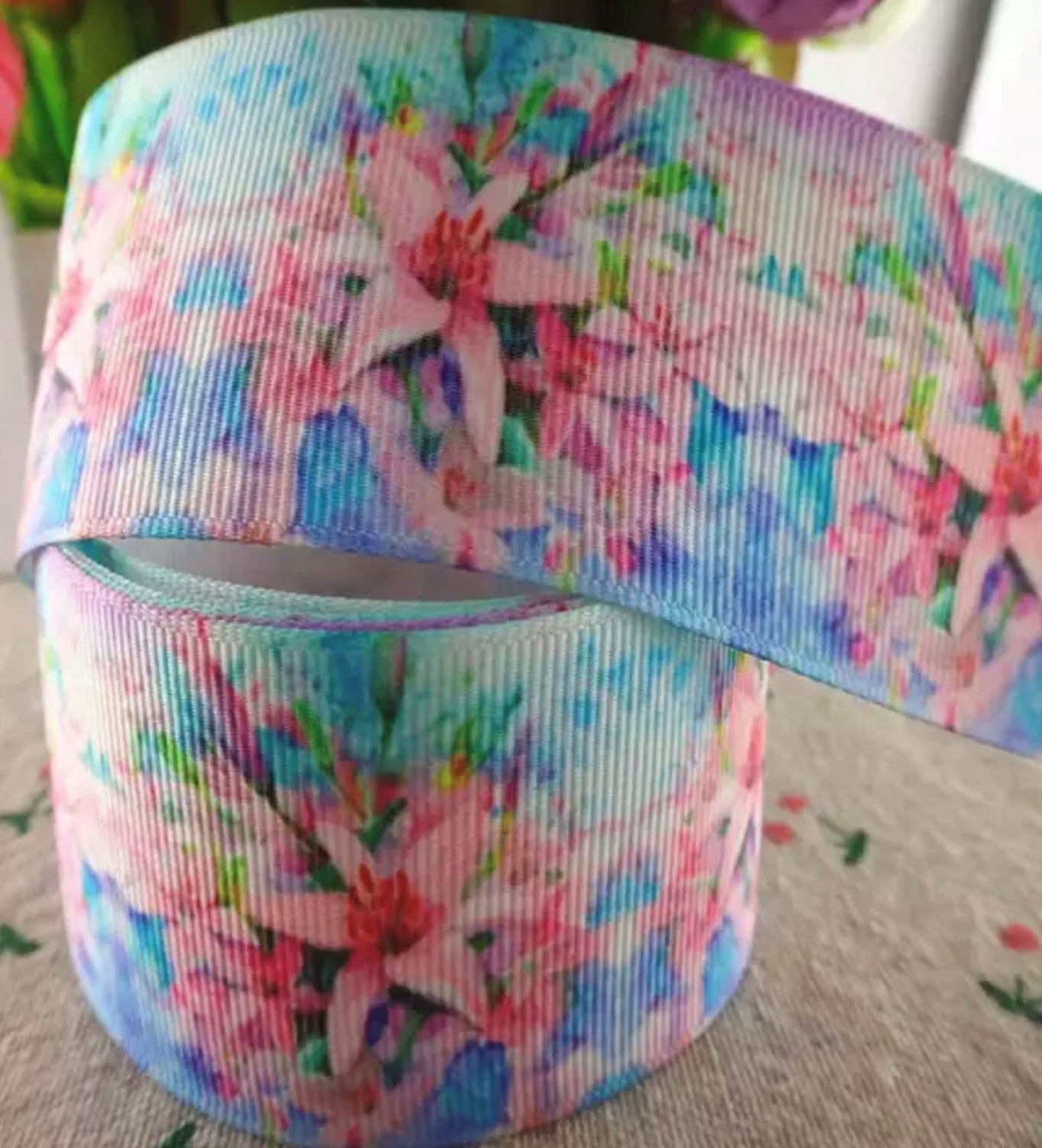 Floral Grosgrain Ribbon - AU