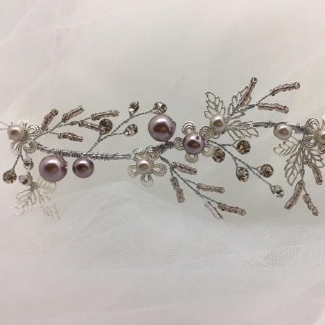 Abby - dusty pink  Wedding Headpiece
