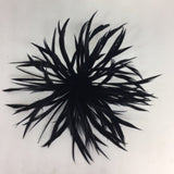 black Biot Feather Star Flower on Wire
