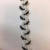 Braid Loops - black white double loops