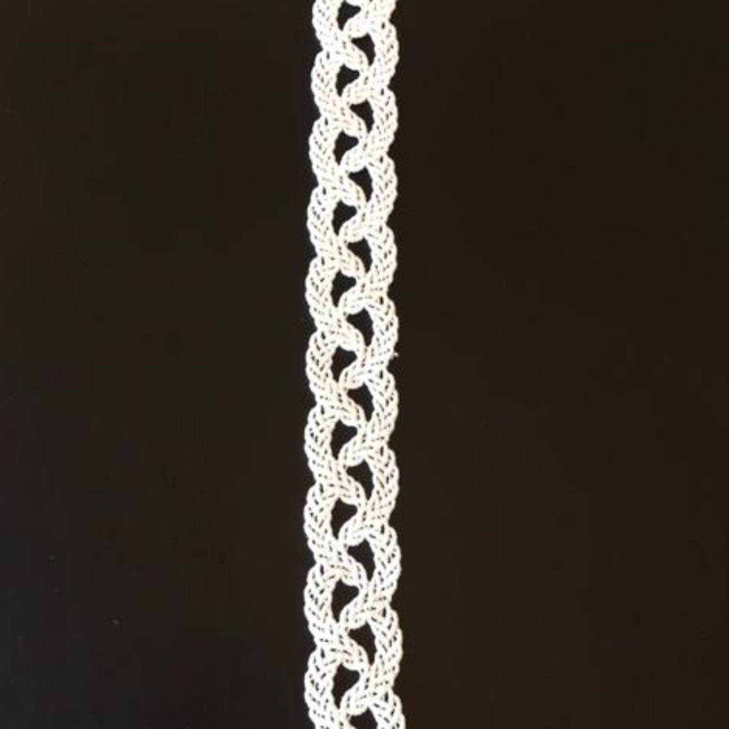 Lace Trim 37 - Chain Links White - AU - B Unique Millinery
