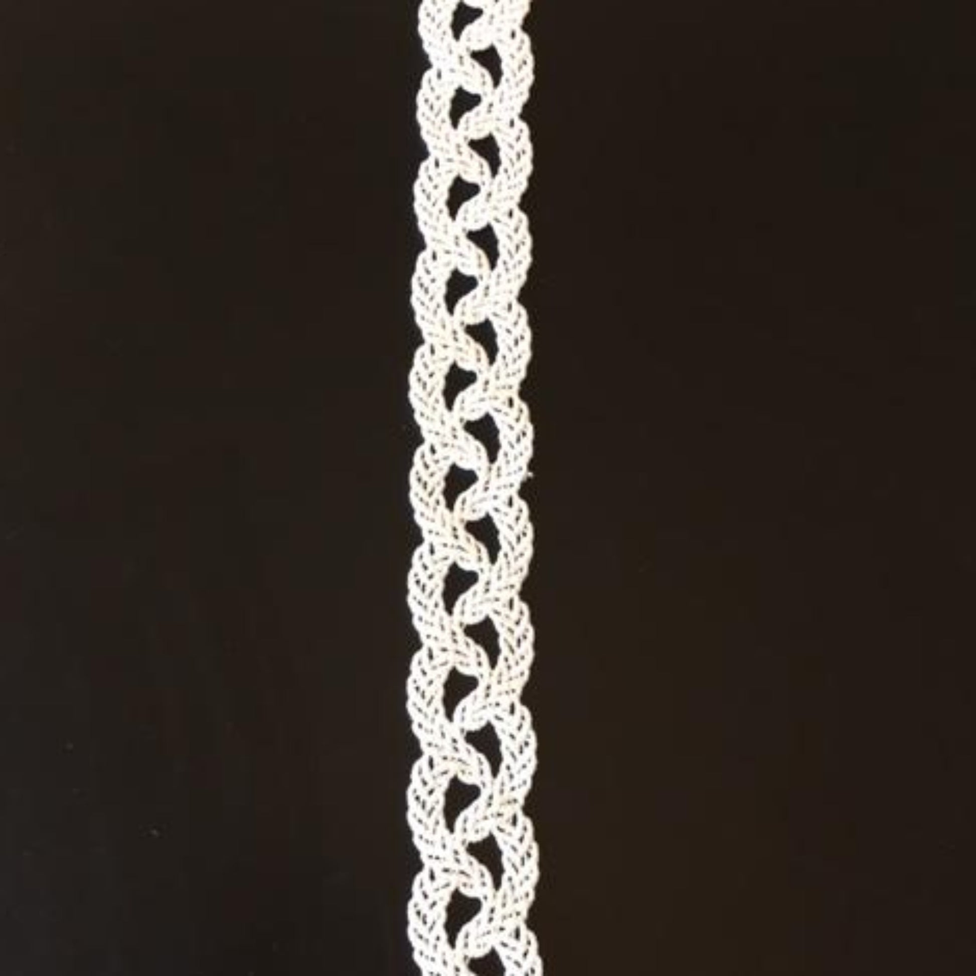 Lace Trim 37 - Chain Links White - AU - B Unique Millinery