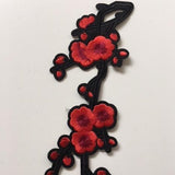 Appliques - cherry blossum medium black red