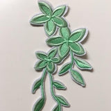 Appliques - flowers leaves apple green