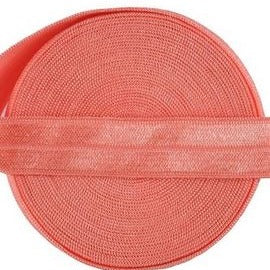 light coral Fold Over - Spandex Satin Binding