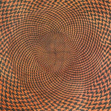 orange black checker large patterned 23" buntal mat