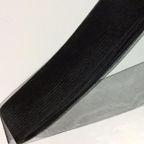 black 2" / 5cm Crinoline Braid