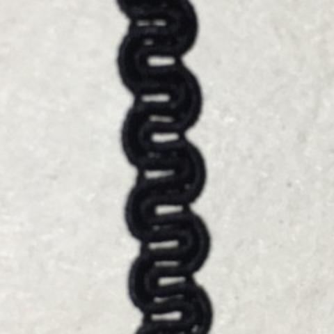 Braid ZigZag - black fine