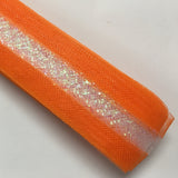 bright orange 4cm Crinoline Braid with Shimmer Insert 