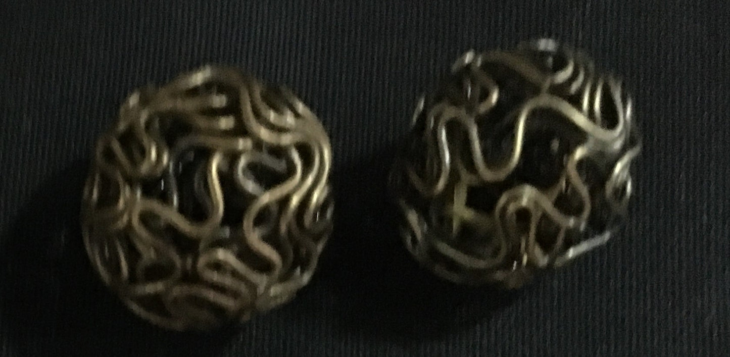 Metal Hollow Ball Beads - AU - B Unique Millinery