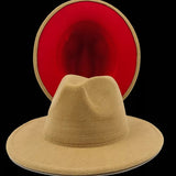 Blocked Hat Base: Double-blocked Ottway trilby fedora red cream