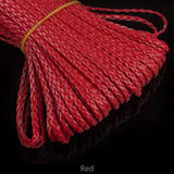 red Braided/Plaited Leather Cord