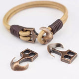 gold connected Braided leather cord round 