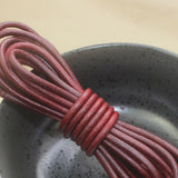 antique brown 5mm round leather cord