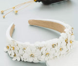 Padded Headband with flowers and Crystals - AU￼