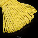 yellow Braided/Plaited Leather Cord