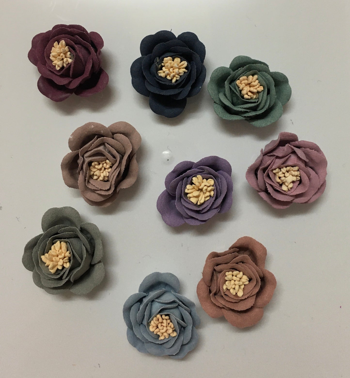 Faux Suede Leather Flowers - AU