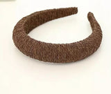 Raffia Straw Wrapped Padded Headbands - AU