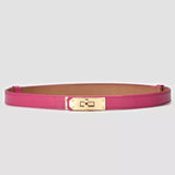 pink hat band luxury split leather adjustable gold buckle