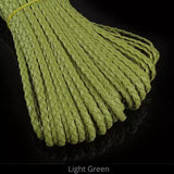 light green Braided/Plaited Leather Cord