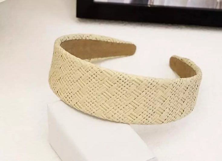 Raffia Straw Padded Headbands - AU