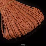 orange Braided/Plaited Leather Cord
