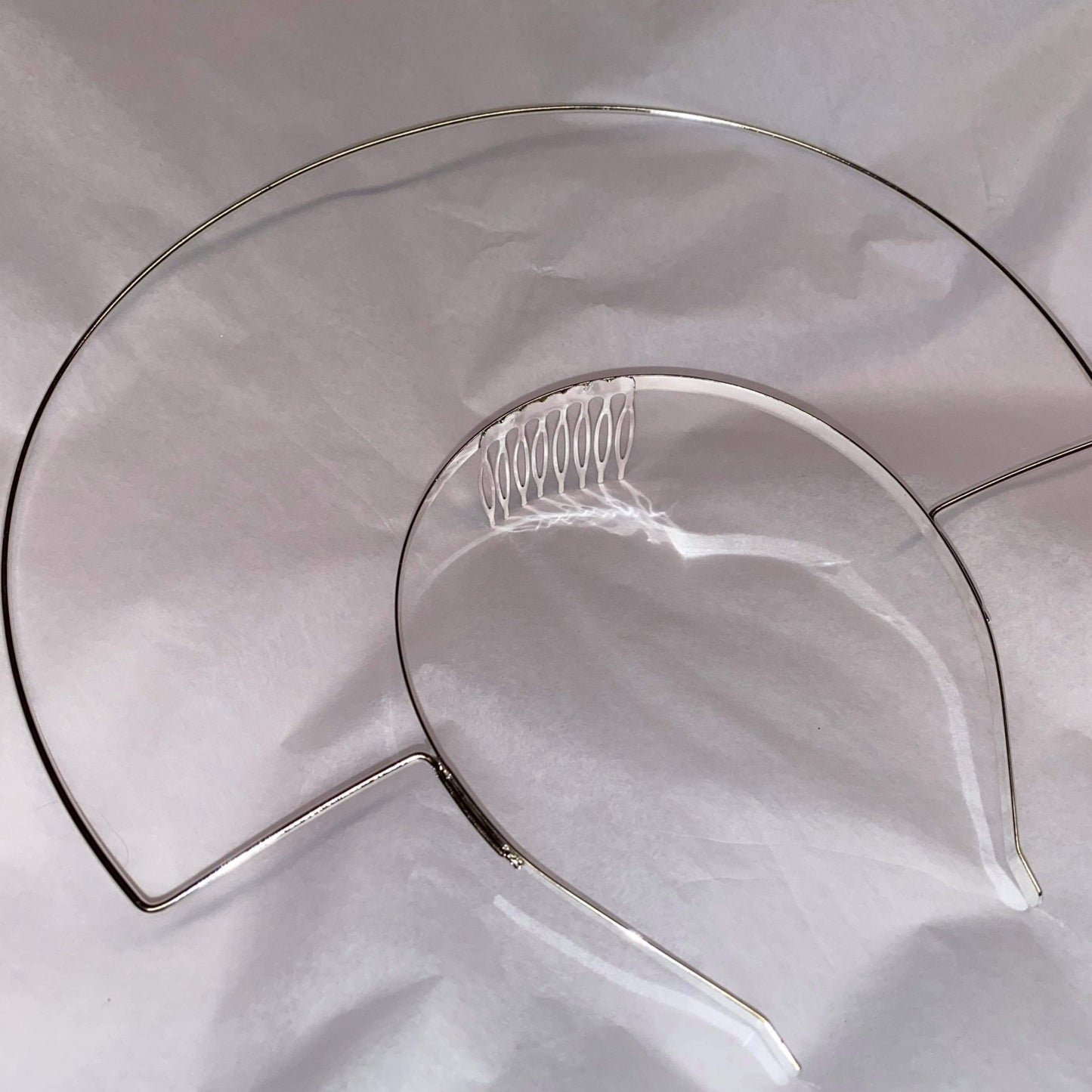 Metal Halo Headbands silver square