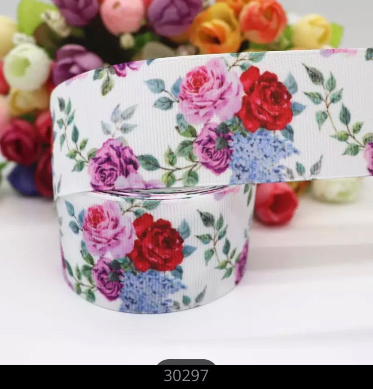 Floral Grosgrain Ribbon - AU
