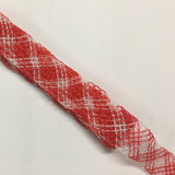 red / white 2" / 5cm Crinoline Braid
