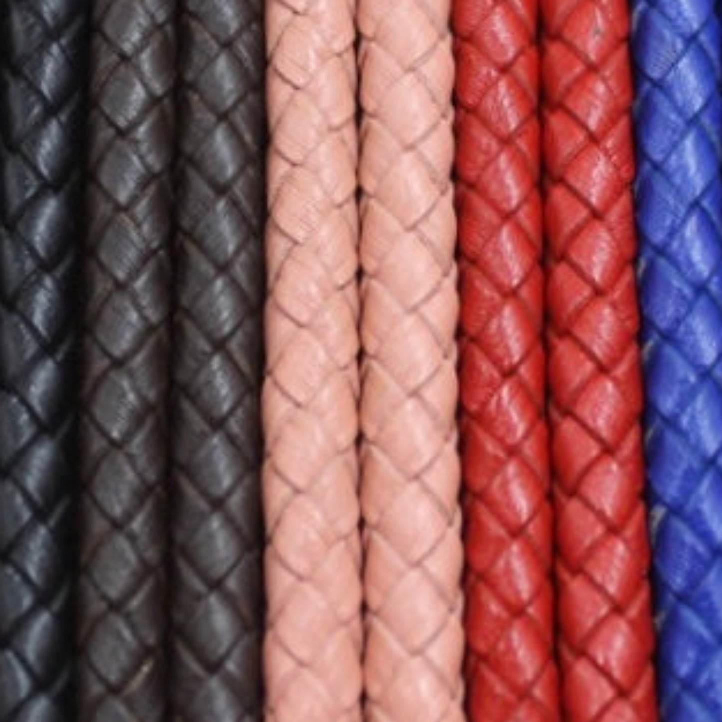 Braided leather cord round combo