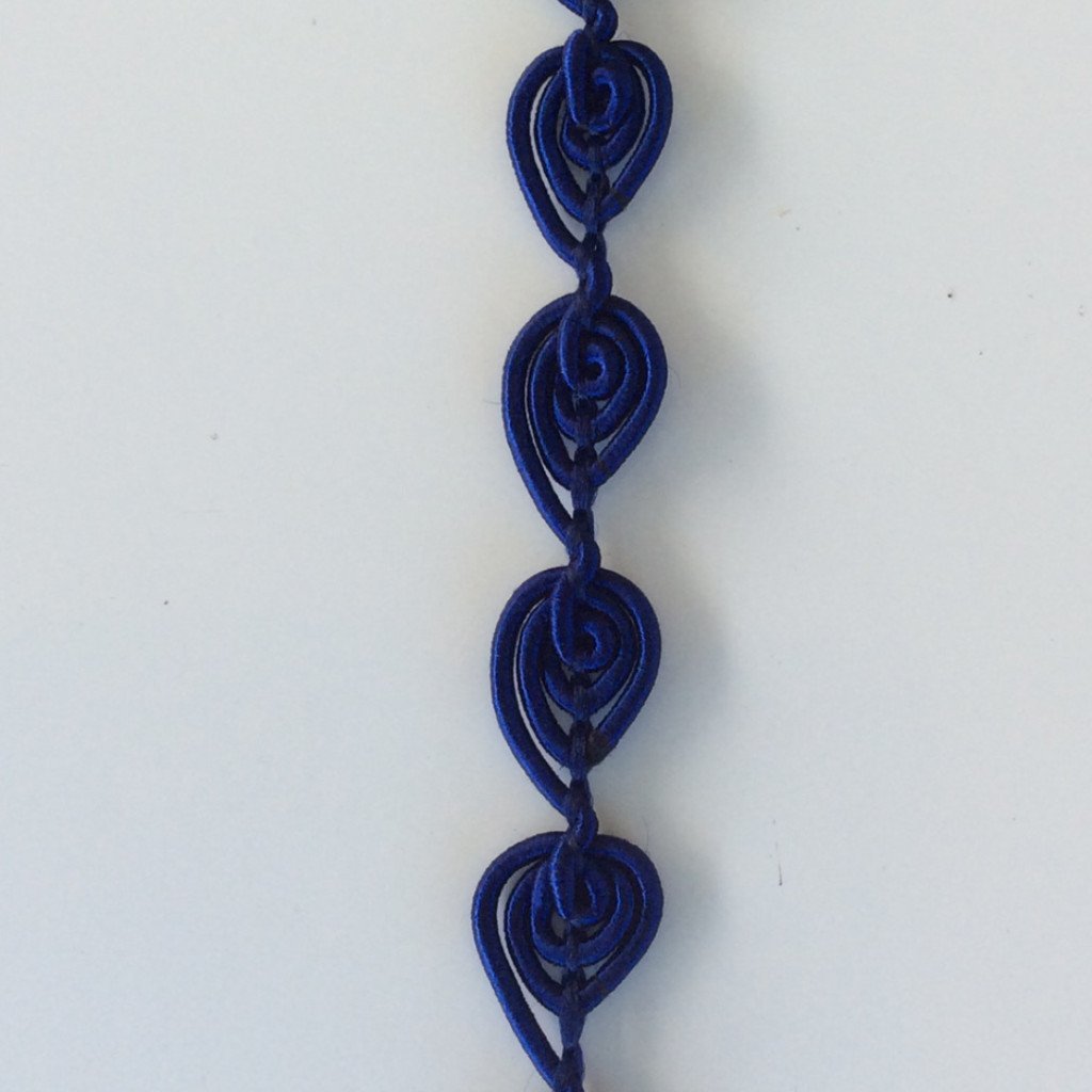 Braid Shells (1cm) - royal blue