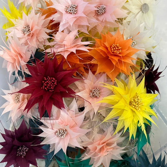 Spiky Feather Flower Minature (EF1099) combo