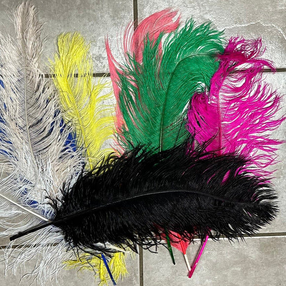 ostrich blondine feather x-large combo